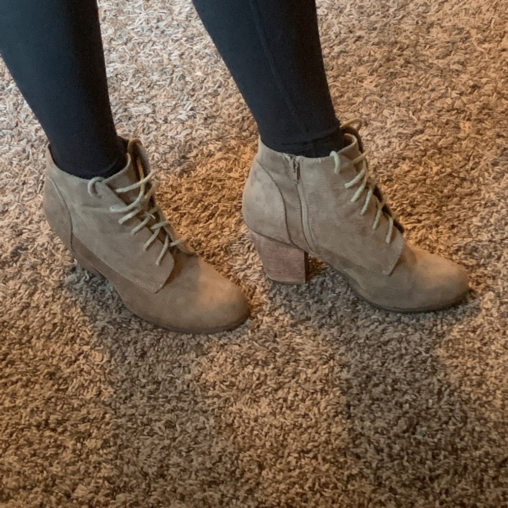 Tan booties
